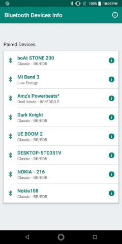 Bluetooth Devices Info для Android — скриншот 1
