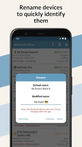 Измеритель сигнала Bluetooth для Android — скриншот 4