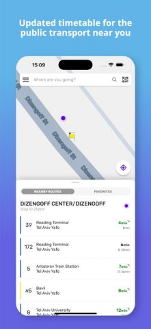 Ближайший автобус אוטובוס קרוב для iOS — скриншот 1