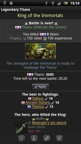 Clash of Legendary Titans для Android — скриншот 5