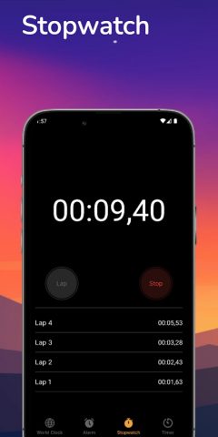 Clock OS 18 для Android — скриншот 4