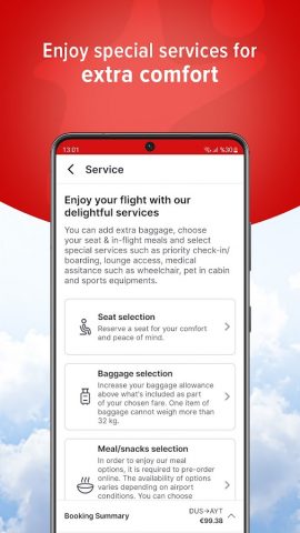 Corendon Airlines для Android — скриншот 5