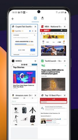 CryptoTab Browser Lite для Android — скриншот 3