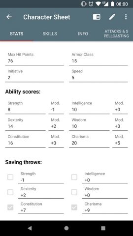 D&D Session Assistant для Android — скриншот 3
