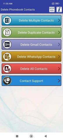 Delete all Phonebook Contacts для Android — скриншот 1