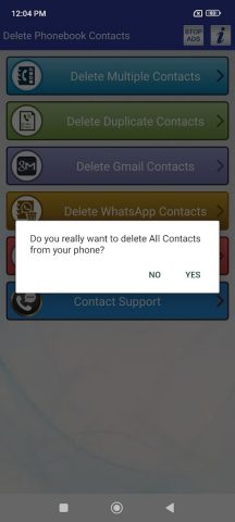 Delete all Phonebook Contacts для Android — скриншот 2