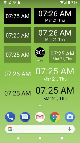 Deniz: Big clock full screen для Android — скриншот 3