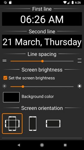 Deniz: Big clock full screen для Android — скриншот 4