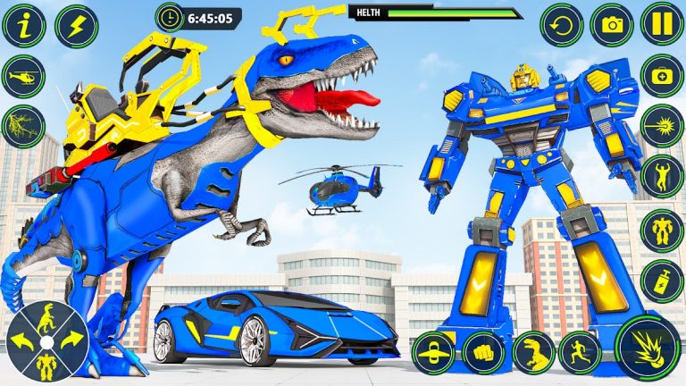 Dino Transform Robot Car Game для Android — скриншот 3