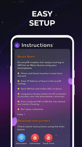 Driver4VR: Full Body Tracking для Android — скриншот 3