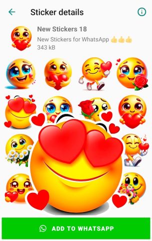 Эмодзи стикеры для ватсап для Android — скриншот 1