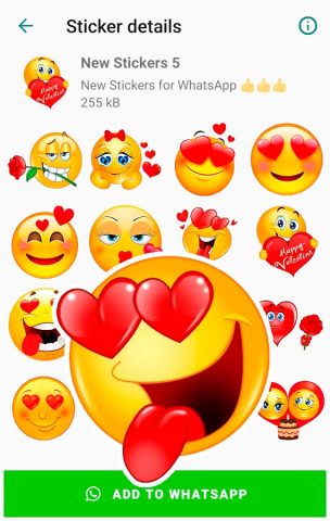 Эмодзи стикеры для ватсап для Android — скриншот 4