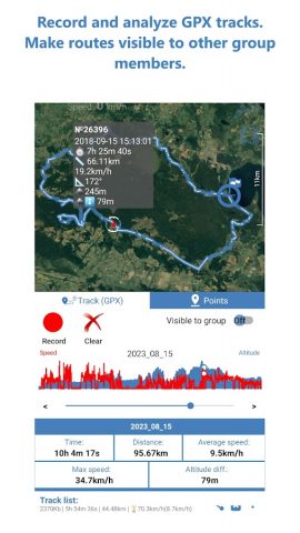 Enduro Tracker — GPS трекер для Android — скриншот 3