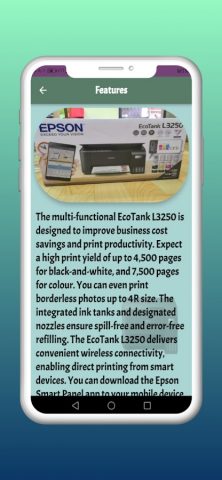 Epson iprint l3250 guide для Android — скриншот 4