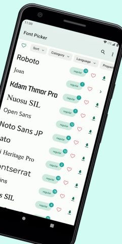 Font Picker — cкачать шрифт для Android — скриншот 2