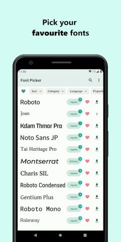 Font Picker — cкачать шрифт для Android — скриншот 3