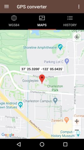 Конвертер GPS для Android — скриншот 2