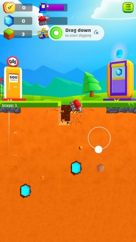 Ground Digger: Lava Hole Drill для Android — скриншот 1