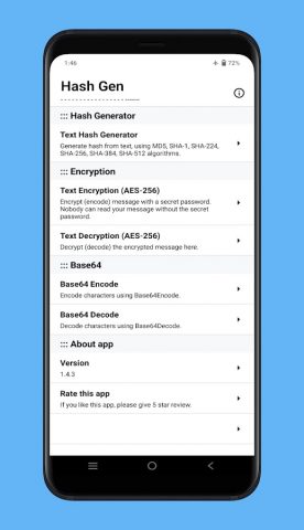Hash Gen — Hash Generator для Android — скриншот 1