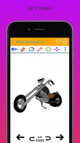 Рисовать мотоцикл легко для Android — скриншот 5