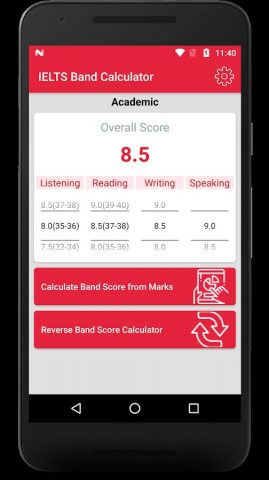 IELTS Band Score Calculator для Android — скриншот 2