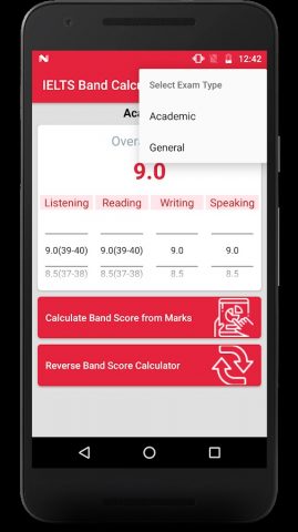 IELTS Band Score Calculator для Android — скриншот 3