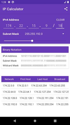IP Calculator для Android — скриншот 4