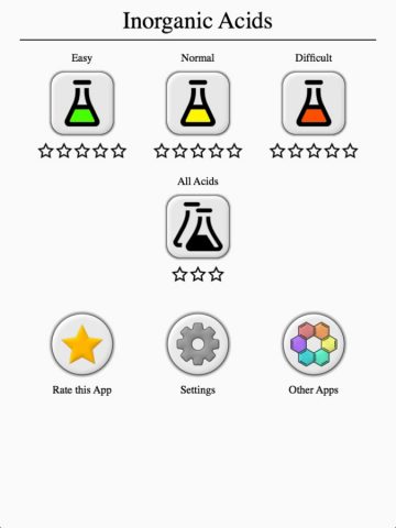 Неорганические кислоты и соли для iOS — скриншот 1