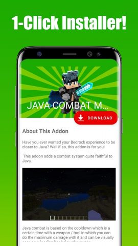 JAVA COMBAT Mod for Minecraft для Android — скриншот 1