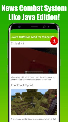 JAVA COMBAT Mod for Minecraft для Android — скриншот 3