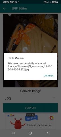 JFIF Viewer & Converter для Android — скриншот 4