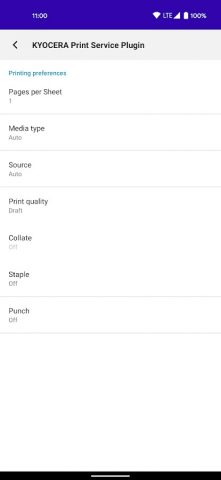 KYOCERA Print Service Plugin для Android — скриншот 2