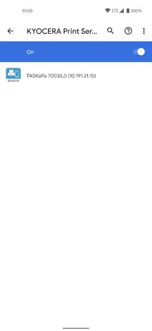 KYOCERA Print Service Plugin для Android — скриншот 3