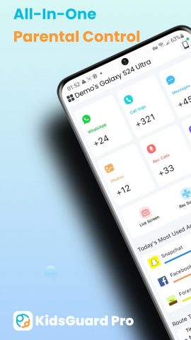 Мониторинг KidsGuard Pro для Android — скриншот 1
