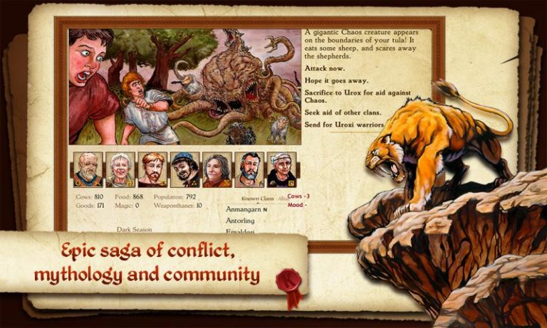 King of Dragon Pass: Text RPG для Android — скриншот 2