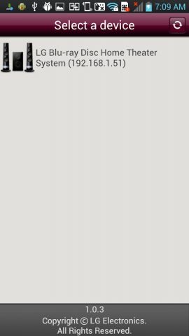 LG AV REMOTE для Android — скриншот 1