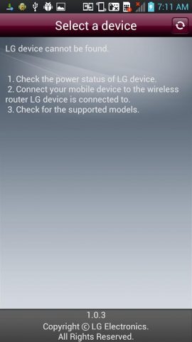 LG AV REMOTE для Android — скриншот 2