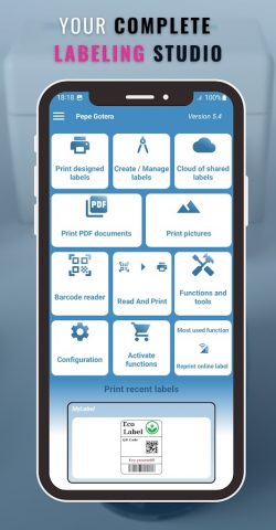 Этикетки – создание и печать для Android — скриншот 1