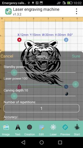 Laser engraving machine для Android — скриншот 3