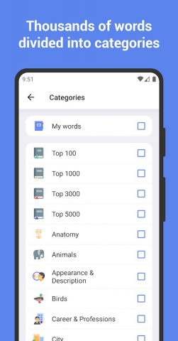 Испанский язык: учить слова для Android — скриншот 2