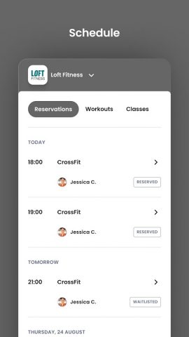 Loft Fitness для Android — скриншот 3