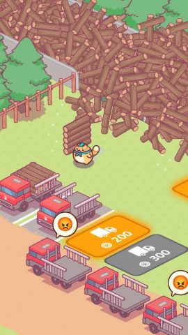 Lumbercat: Cute Idle Tycoon для Android — скриншот 1
