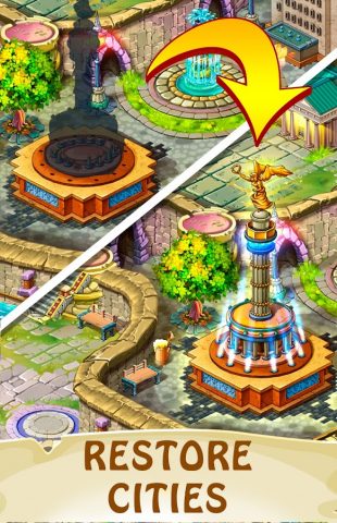 Магия! Три в ряд! Строй города для Android — скриншот 3