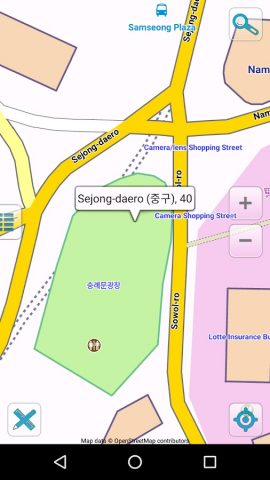 Карта Южная Корея офлайн для Android — скриншот 4