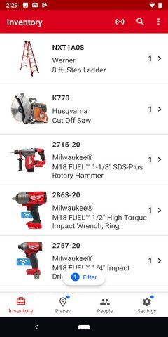 Milwaukee® ONE-KEY™ для Android — скриншот 2