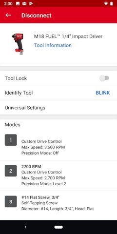 Milwaukee® ONE-KEY™ для Android — скриншот 3