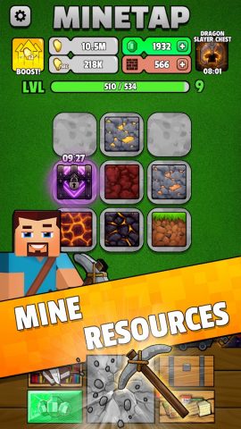 Minetap – Merge кликер для Android — скриншот 1
