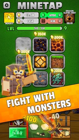 Minetap – Merge кликер для Android — скриншот 2