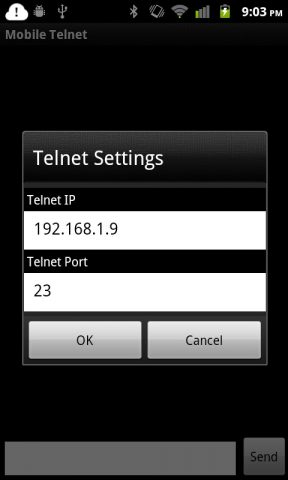 Mobile Telnet для Android — скриншот 3