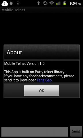 Mobile Telnet для Android — скриншот 4